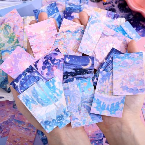6 Sets 300 Sheets Washi Stickers for Journaling, Colorful Ocean Sticker Book with Sea Creatures, Dreamy Style Scrapbook Sticker Set for Bullet Journal Art Diary Card Craft Gifts Planner Notebook - style: Ocean Style