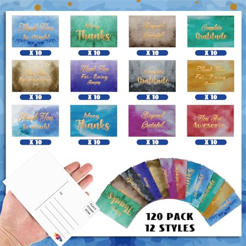 Kosiz 120 Pcs Many Thanks Cards Bulk 4 x 6 Inch - style: Many Thanks
