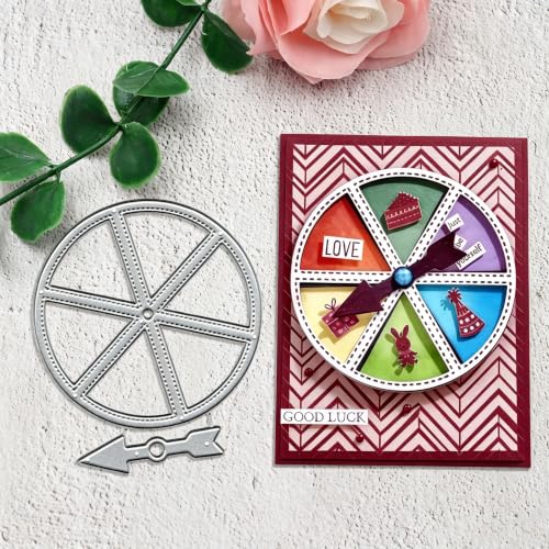 Metal Cutting Die for Scrapbooking, Tools Card Making Supplies Durable Cut Stencils for DIY Scrapbook Photo Album Decorative Paper Card (Game Wheel 3.9 x 3.3 in) - color: Game Wheel 3.9 x 3.3 in