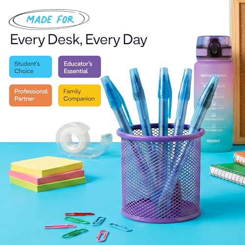 Enday Blue Pens Ballpoint, Long Lasting Blue Ink Pens Bulk 240 Pack, Smooth and Consistent Writing Pens, Medium Point (1.0mm) Ball Point Pens Blue, Flexible Round Barrel for Writing Comfort - color: Blue