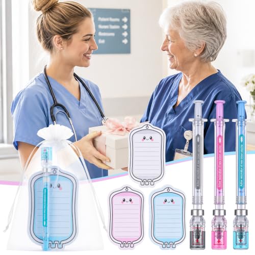 36Pcs Syringe Shaped Gel Pens for Nurses, Healthcare Workers
