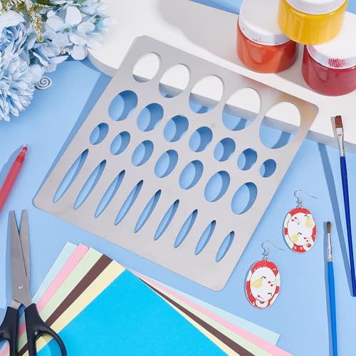 UNICRAFTALE Oval Metal Stencil Drawing Template Stainless Steel Journal Stencils Geometric Painting Stencil for DIY Scrapbooking Photo Engraving Jewelry - style: Oval
