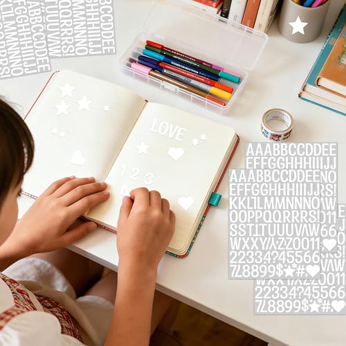 Letter Stickers 1 inch,2880 Pcs 30 Sheets Small Alphabet Stickers (White) - color: White, size: 1 Inch
