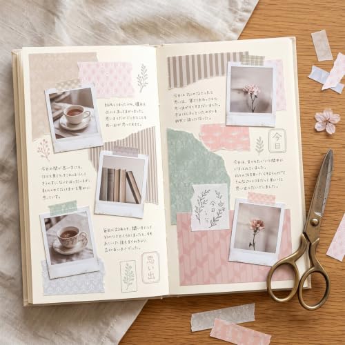 6in Boho Scrapbook Paper Pad Retro Patterned Double-Sided Journal Supplies - color: Wedding Color Tone