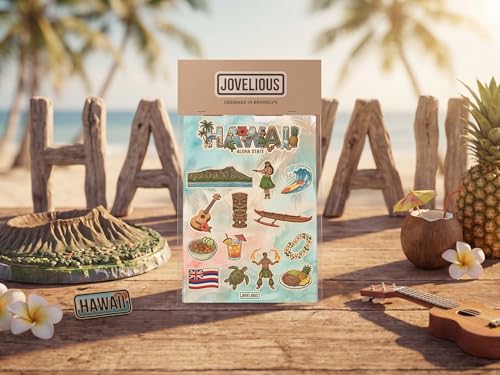 Hawaii Sticker Sheet, Hawaii Stickers for Laptop & Journal - style: Hawaii