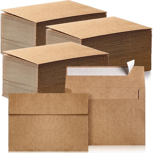 Fainne 600 Pack Kraft Envelopes for Invitation, 120 GSM,A6, 4.75 X 6.50 in | Brown Envelopes for Invitation, 120 GSM Gift Card for Office, Wedding, Gift, Party, Baby Shower, Mailings - size: A6,4.75 x 6.5"