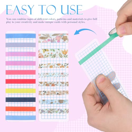 NUOBESTY 40Pcs Washi Tape Organizer Boards, Washi Cards Sample Boards, Blue - color: Blue