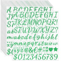 1245Pcs Gold Letter Stickers 15 Sheets Alphabet Stickers 1inch(Green) - color: Green