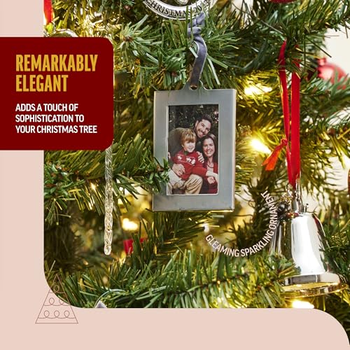 Klikel Picture Frames Ornament - Silver Small Hanging Picture Frames - Photo Ornaments For Tree - Set of 8 - color: Silver