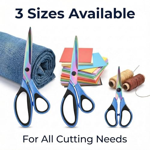 Craft Scissors All Purpose Heavy-duty,3 Pack, Blue Black - color: Blue Black
