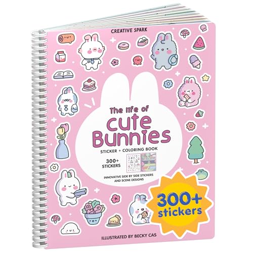 Cupkin Life of Cute Bunnies Coloring & Sticker Book | 300+ Stickers - color: Bunnies