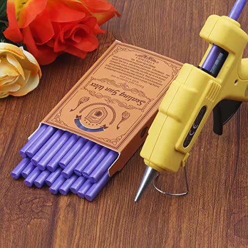 Purple Wax Seal Sticks, 40pcs Glue Gun Compatible Pearl Purple Wax Sealing Sticks for Wedding Invitations, Letter Envelopes - color: Purple