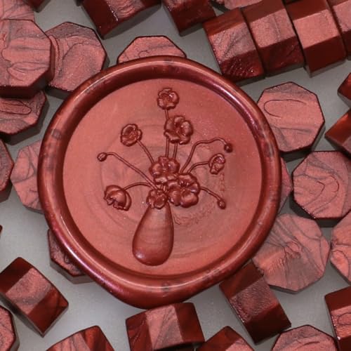 Sealing Wax Beads Kit,Atopbb 300pcs Wine Red Color Wax Seal Beads,1pcs Wooden WaxSeal Warmer,1pcs Melted Spoon and 10pcs Tea Candles for WaxSealing Stamp Kit (300,Burgundy) - color: Wine Red