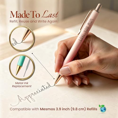 MESMOS 3Pk Fancy Pens Gift Set, Birthday Gifts for Mom, Best Mom Ever Gift, Presents from Daughter or Son, Best Ever Smooth Writing Nice Pen Set - style: Love You Mom