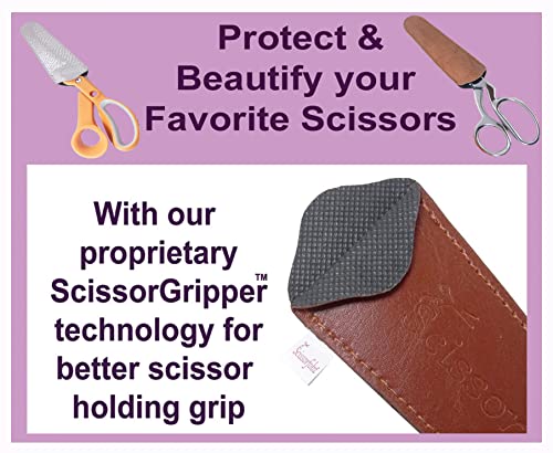 Designer Scissors Sheaths Shears Protective Covers-For Small Embroidery Scissors - Matt Gold Color-#SS-30 - color: Matt Gold, size: Single Small Size