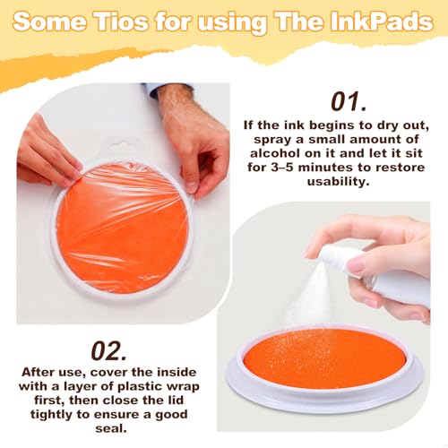 Hayunfiys Kids’ 7" Large Round Ink Pads - 10 Color Rainbow, Safe & Washable | for Handprint/Footprint Art, Stamp Crafting, Fingerprint Painting | Ideal Birthday Gifts for Kids