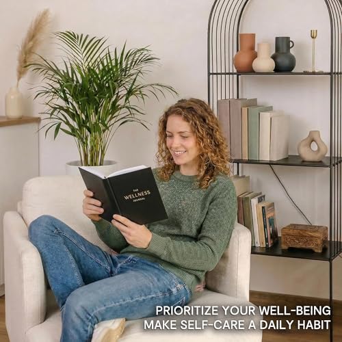 &And Per Se Wellness Journal, Self Care & Daily Journal for Women, Mental Health Planner with Habit Tracker, Diet & Goals, Undated, Gift-Ready (Black) - color: B-Bold Black, size: 6.5 x 8 Inch