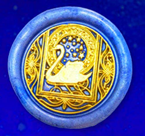Starry Swan Wax Sealing Stamp with Removable Brass Head Wooden Handle - Retro Vintage Animal Sealing Wax Stamp for Letter Cards Invitations - size: Starry Swan
