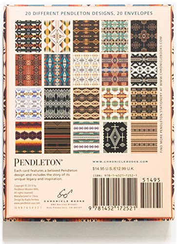 The Art of Pendleton Notes: 20 Notecards and Envelopes (Art Pattern Postcard Set, Blank Postcards)