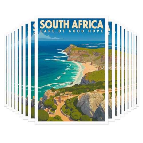 Vintage Travel Postcards from Around the World, Africa Travel Postcards 20 Pack Same Design 4x6 Inch, Retro Scenic Postcard Set Bulk for Mailing, Postcard Exchange, Scrapbooking (South Africa - Cape of Good Hope) - color: South Africa - Cape of Good Hope