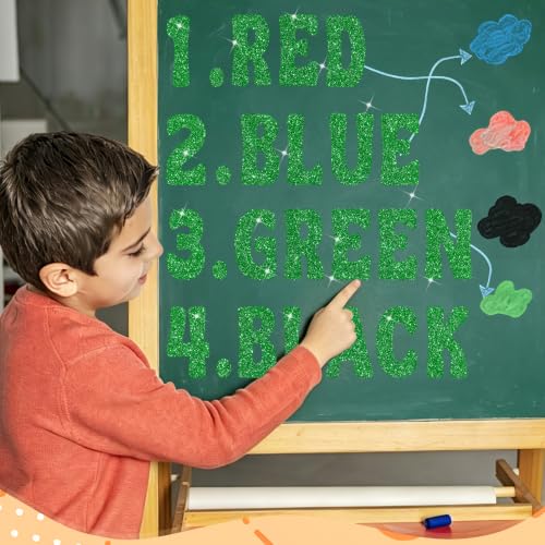 Bulletin Board Letters 74 PCS Glitter Letter Stickers Large 5 Inch, Green - color: Green, size: 5 Inch