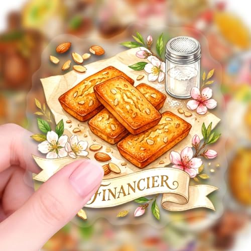 50Pcs Transparent Watercolor Food Stickers Pack, Waterproof PET Kitchen Decals for Water Bottle Laptop Suitcase Skateboard Scrapbook Journal, Colorful DIY Craft Gifts for Kids Teens Girls - color: Transparent Watercolor Food-5