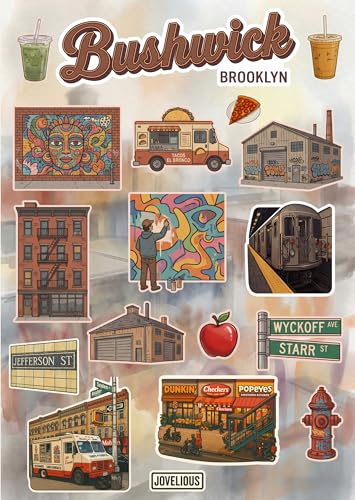 Bushwick Sticker Sheet, Bushwick Stickers for Laptop & Journal - style: Bushwick Brooklyn