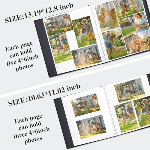 Vienrose Large Self Adhesive Photo Album, 13.19x12.8 Inch, 60 Pages, Red - color: Red, size: 12.8"x13.19" 60 Pages