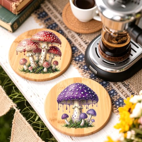 Peacoblue Mushrooms Poisonous Rub On Transfers for Craft, Transfer Sticker - style: Mushrooms and Poisonous Mushrooms