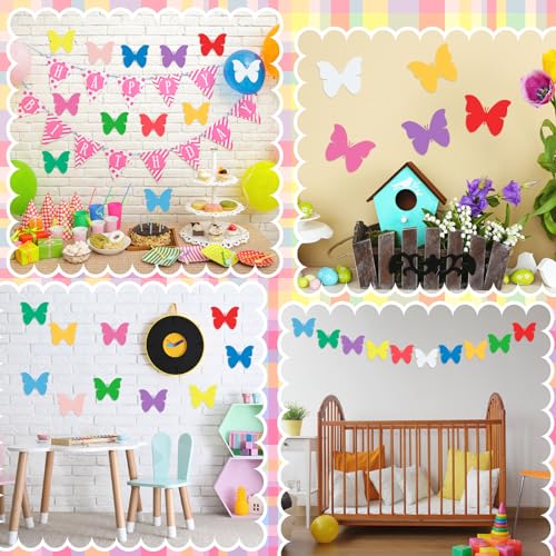 Tellingyou 200 Pcs Butterfly Cutouts 6'' Large Colorful Butterfly Cutouts