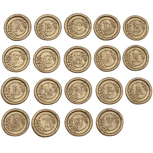 Initial Alphabet C Wax Seal Stamp Set, Retro Letter Sealing Stamp with 150Pcs Sealing Wax Beads in 5 Color, Melt Non Stick Spoon Pen Kit for Wedding and Christmas (C) - style: C