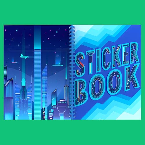 B5 Reusable Sticker Collecting Book Blank Sticker Album (Style J Dark Blue) - color: Style J Dark Blue