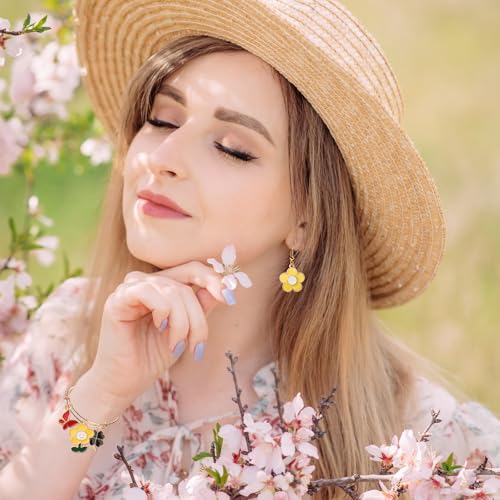 MARFOREVER 120 PCS Flower Butterfly Charms for Jewelry Making