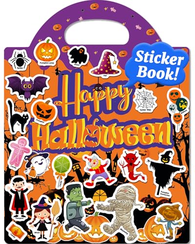 Benresive Reusable Sticker Book for Toddlers, Travel Stickers for Kids - style: Halloween