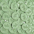 Pollize 50Pcs Wax Seal Stickers, Wedding Invitation Envelope Stickers - color: Green