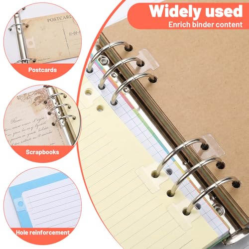 Ymapinc 500PCS Clear Binder Hole Reinforcement Stickers