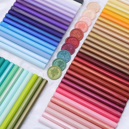Bright Blue Sealing Wax Sticks, HOSEALING 10pcs Glue Gun Sealing Wax Sticks for Wax Seal Stamp, Blue Wax Seal Sticks for Wedding Invitations, Letter Envelope Seals, Great Gift Ideas - color: Bright Blue