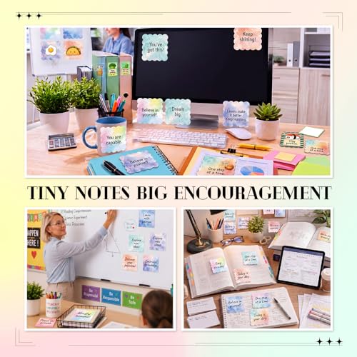 9 Pcs Scalloped Sticky Notes 3x3 Inch,Watercolor | Cute Aesthetic Memo Pads Set, Wavy Edge Self Stick Notes, Journal School Office Supply, Craft Decoupage Stationery - style: Watercolor