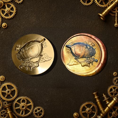 Mceal Wax Seal Stamp Head, 3D Embossed Relief for DIY Crafts, Wedding Invitations, Gift Wrapping,Steampunk Collection-Airship - style: Airship