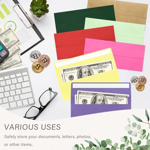 100 Pack #10 Kraft Paper Envelopes Letter Size Self Seal Business Envelopes - color: Kraft, size: 100 Pack