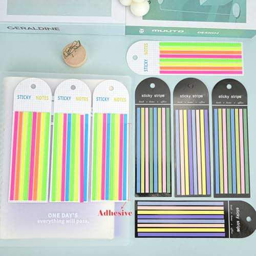 Temiary 1280Pcs Transparent Highlighter Tape Reusable for Bible Annotating - style: Multicolor