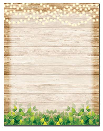 Stonehouse Collection Rustic Wood Letterhead, 8.5" x 11", 60 Sheets | Ideal for Home & Office. Premium 60lb Matte Paper, 92 Brightness for Vivid Color Printing, USA Made - color: Rustic Wood