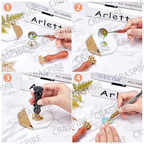 CRASPIRE Skull Wax Seal Stamp Halloween Sealing Wax Stamps Flame 30mm Retro Vintage Removable Brass Stamp Head with Wood Handle for Wedding Invitations Christmas Thanksgiving Gift Packing - style: Halloween Skull Flame