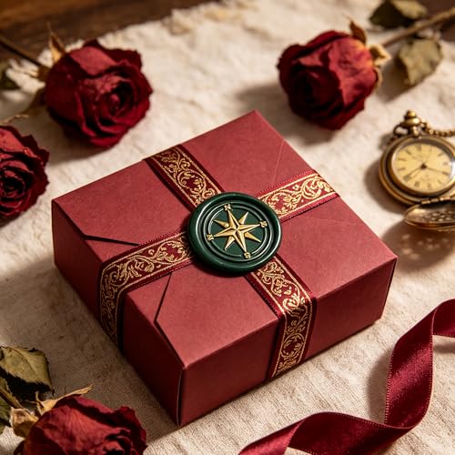 LANKIN Compass Wax Seal Stamp, Nautical Theme; 25mm Brass Head(No.2) - color: Compass-2