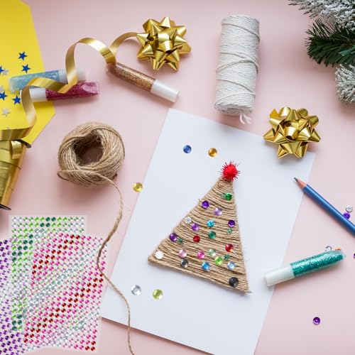 3120pcs 6mm Gradient Self-Adhesive Gem Stickers Bling Stickers for Crafts - color: Gradient