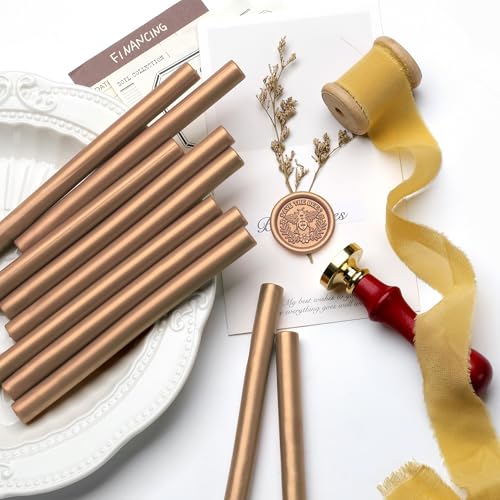 10 Pcs Antique Bronze Glue Gun Sealing Wax Sticks 0.4" Diameter - color: Antique Bronze