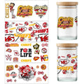4 Sheet UV DTF Cup Wraps for 16 Oz Glass Cups American Football (03) - style: Ch1