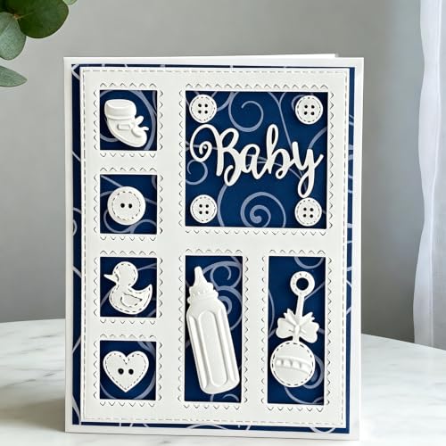 Metal Cutting Die for Scrapbooking, Tools Card Making Supplies Durable Cut Stencils for DIY Scrapbook Photo Album Decorative Paper Card (Souvenirs 5.5 x 4.3 in) - color: Souvenirs 5.5 x 4.3 in