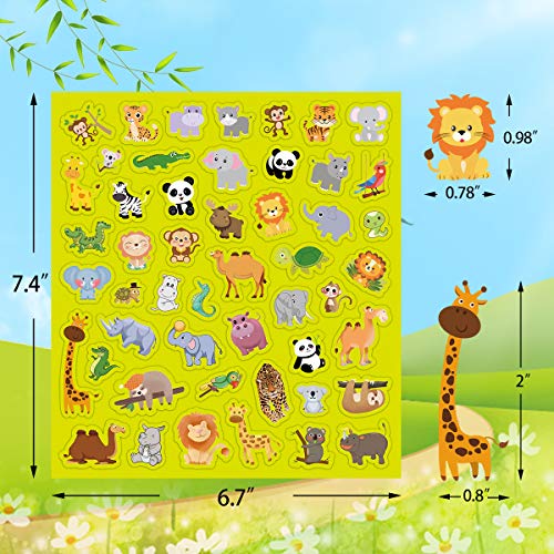 Fancy Land Animal Stickers for Kids 8 Themes Cute Animal Sticker 800Pcs
