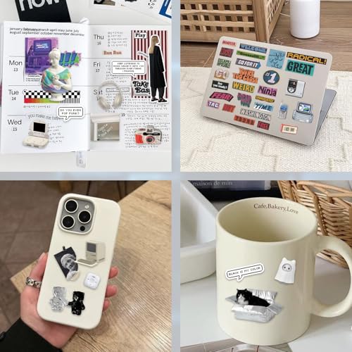 Cute Sticker Book 30 Sheets 750+ Pcs Y2K Vintage Aesthetics Stickers - color: Heavy Metal Style